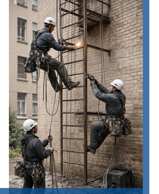 Ремонт пожарной лестницы в Орске от 7755 р. | ВЫСОТНИК-Рск