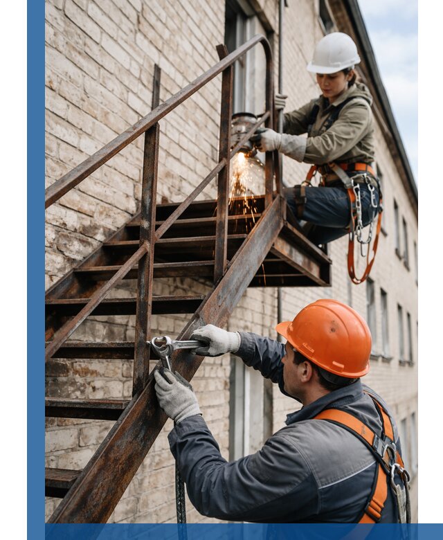 Ремонт и восстановление пожарных лестниц с выездом в Орске