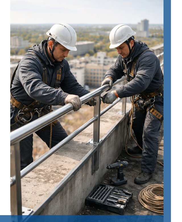 Монтаж перил на высоте в Орске от 2585 р. | ВЫСОТНИК-Рск