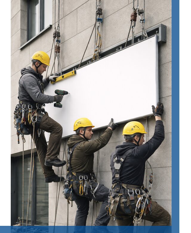 Монтаж рекламной вывески в Орске от 8272 р. | ВЫСОТНИК-Рск