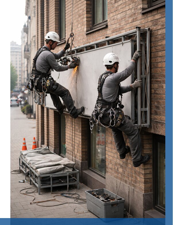 Демонтаж рекламной вывески в Орске от 6721 р. | ВЫСОТНИК-Рск