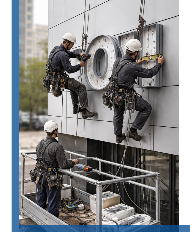 Профессиональный монтаж световых букв в Орске под ключ