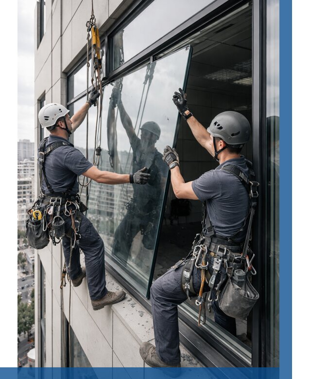 Замена стеклопакетов на высоте в Орске от 5687 р. | ВЫСОТНИК-Рск