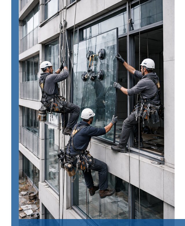 Фасадное остекление и монтаж витражей зданий в Орске под ключ
