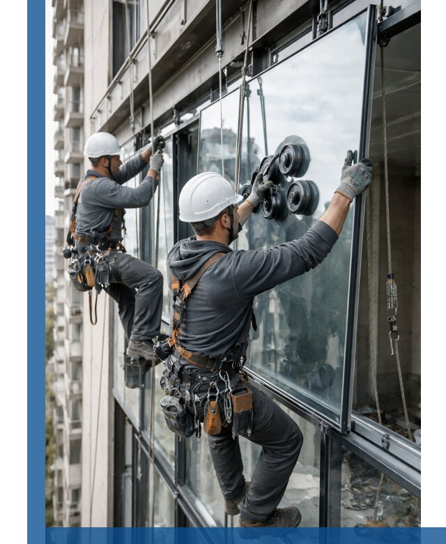 Витражное остекление фасадов и лоджий в Орске под ключ