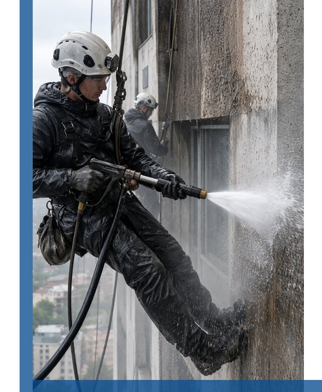 Гидроструйная очистка фасадов и конструкций в Орске