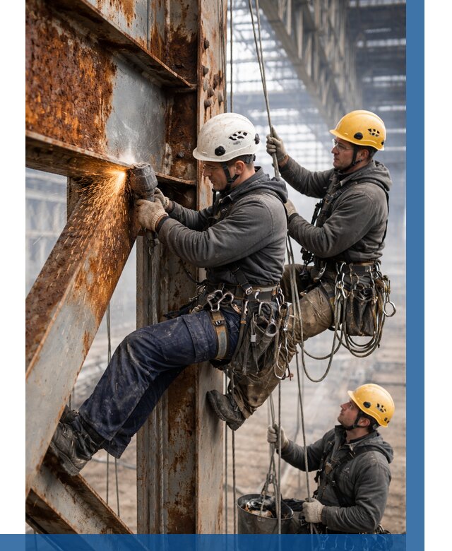 Зачистка металла от ржавчины в Орске от 362 р. | ВЫСОТНИК-Рск