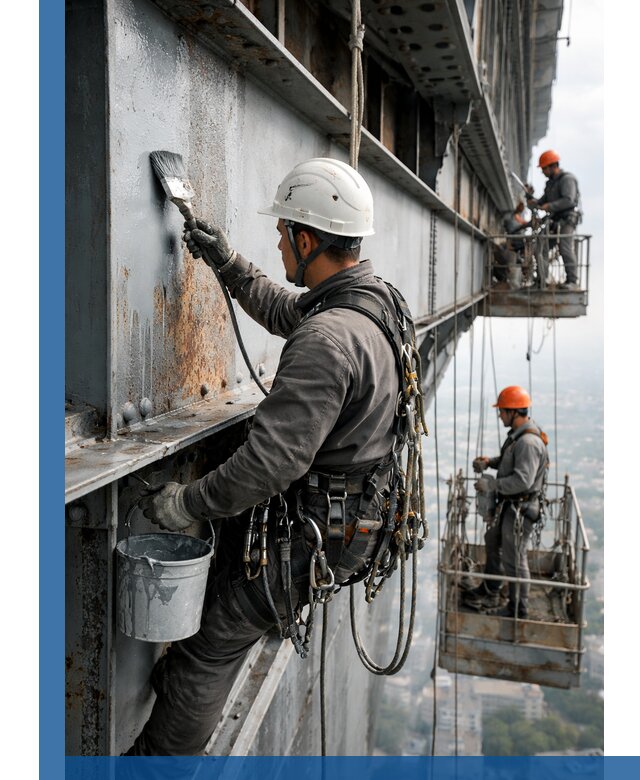 Покраска металлоконструкций на высоте в Орске профессионально