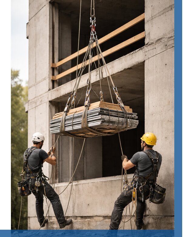 Подъем материала на этаж веревками в Орске от 1551 р. | ВЫСОТНИК-Рск