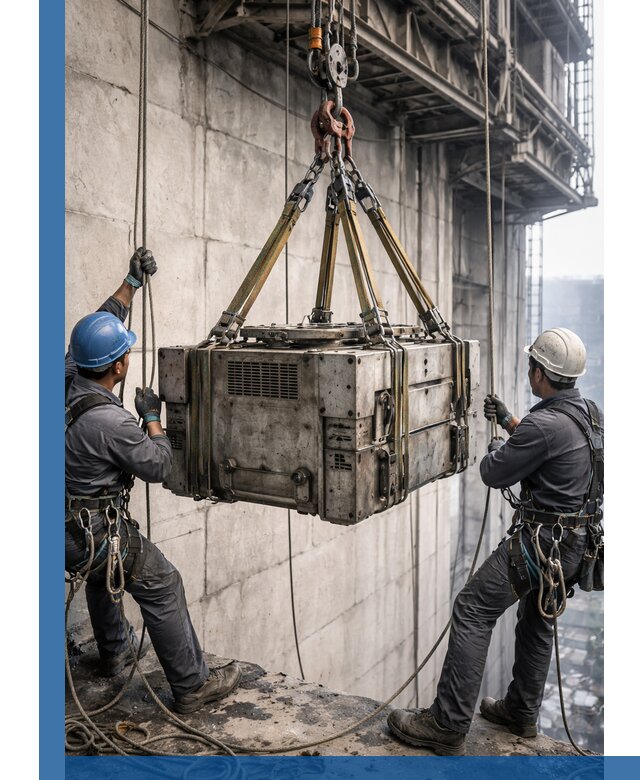 Такелажные работы на высоте, подъем и монтаж грузов в Орске