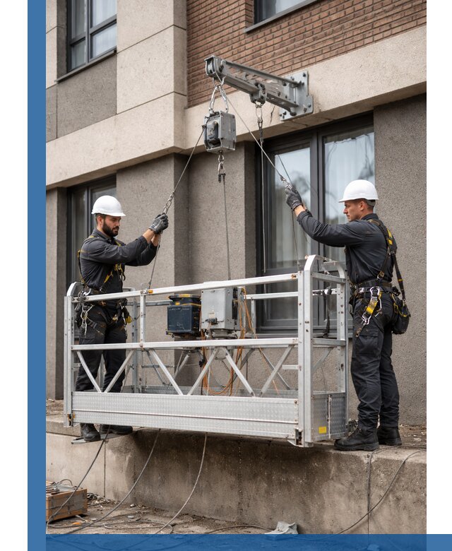 Монтаж и подъем фасадной люльки в Орске с гарантией безопасности