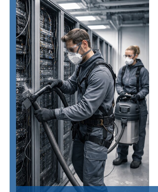 Обеспыливание серверной комнаты в Орске, профессиональная очистка