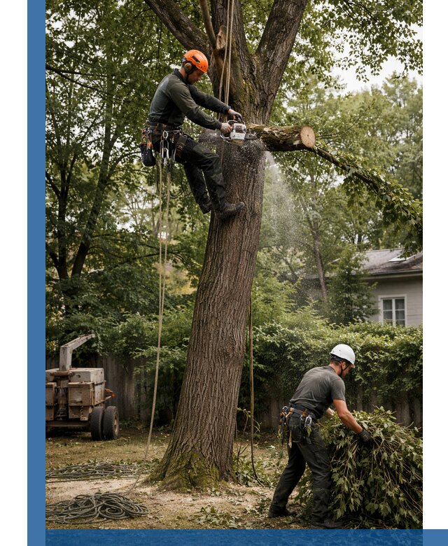 Кронирование деревьев в Орске, безопасная высотная обрезка