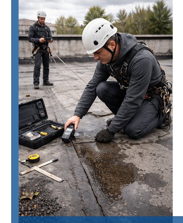 Обследование кровли на протечки и выявление дефектов в Орске