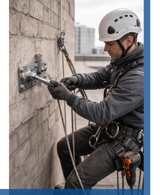 Установка анкерных точек в Орске от 3619 р. | ВЫСОТНИК-Рск