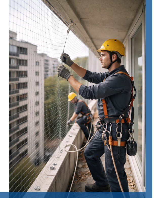 Монтаж сетки от птиц в Орске от 4653 р. | ВЫСОТНИК-Рск